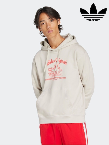 adidas Originals Grey Graphic Hoodie (E37291) | £70