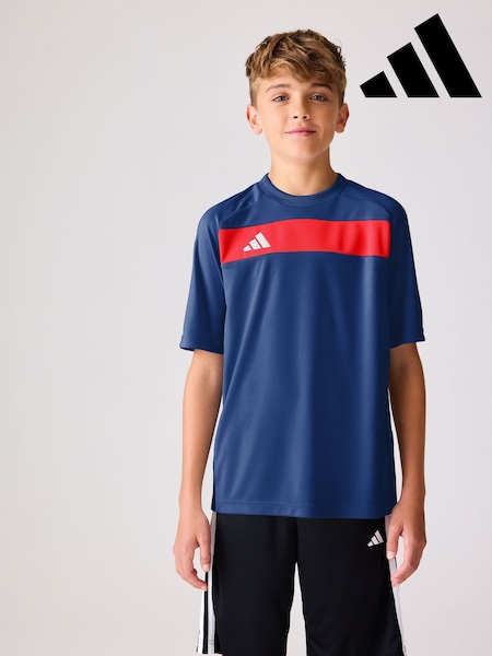 adidas Navy / Red Tiro Essentials T-Shirt (E37307) | £13