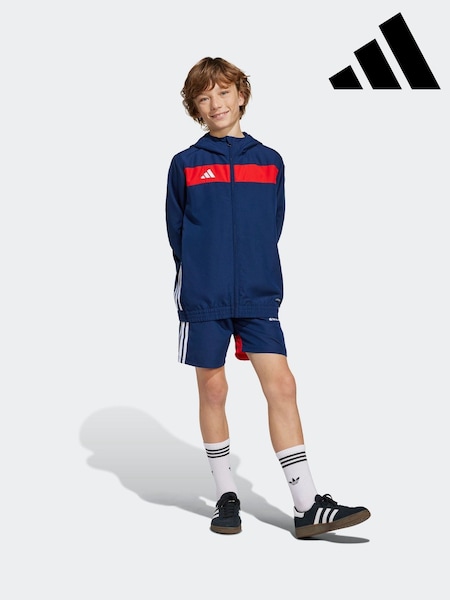 adidas Blue Tiro Essentials Woven Hoodie (E37308) | £33