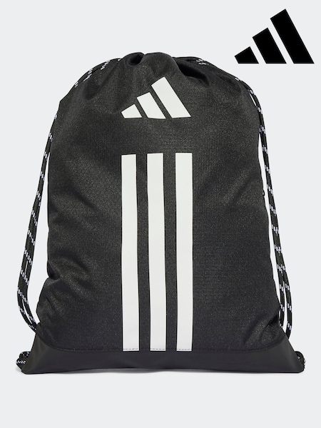 adidas Black 3 Stripe Gymsack (E37711) | £13