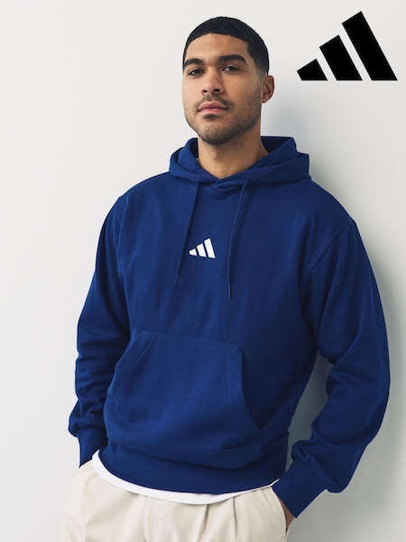 adidas Blue Essentials Feelcozy Fleece Hoodie (E37727) | £38
