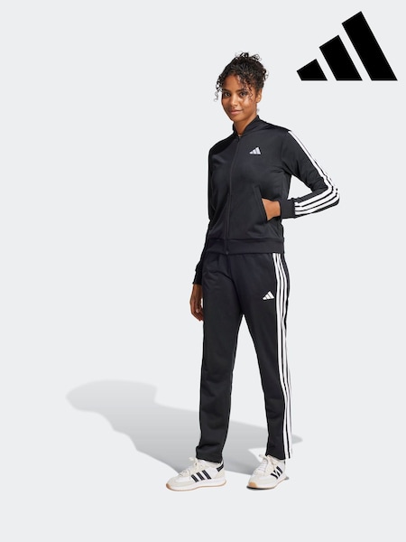 adidas Black Essentials 3 Stripes Tracksuit (E38005) | £55
