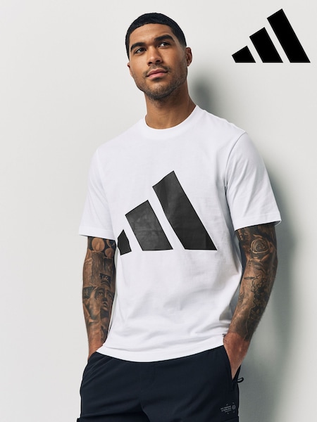 adidas White 100% Cotton T-Shirt (E38212) | £23
