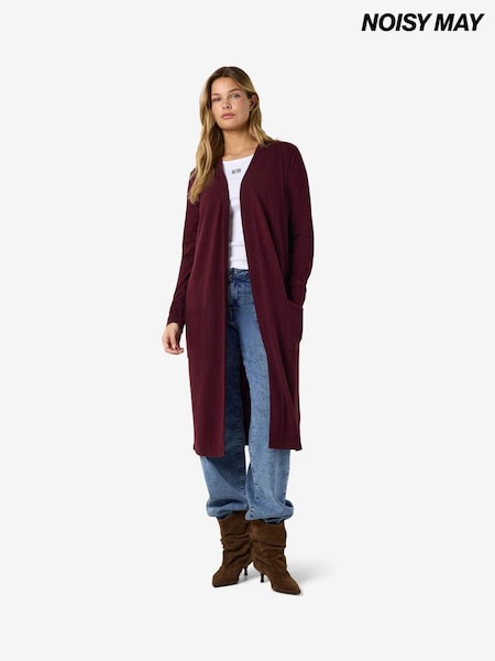 Red - Noisy May Cosy Longline Soft Cardigan