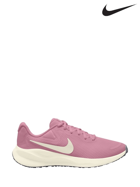 Nike Pink/White Revolution 7 Road Running Trainers (E38875) | £60