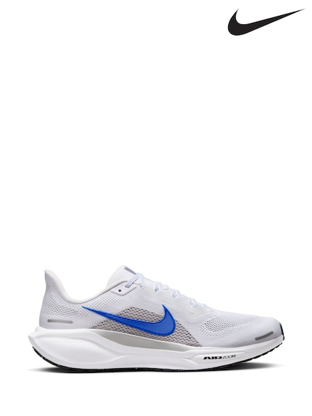 Nike White/Blue Pegasus 41 Road Running Trainers (E38881) | £130