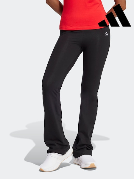 adidas Black Small Logo Flare Leggings (E39054) | £28