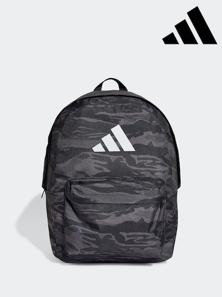 adidas Grey Classic Graphic Camo Backpack (E39095) | £23