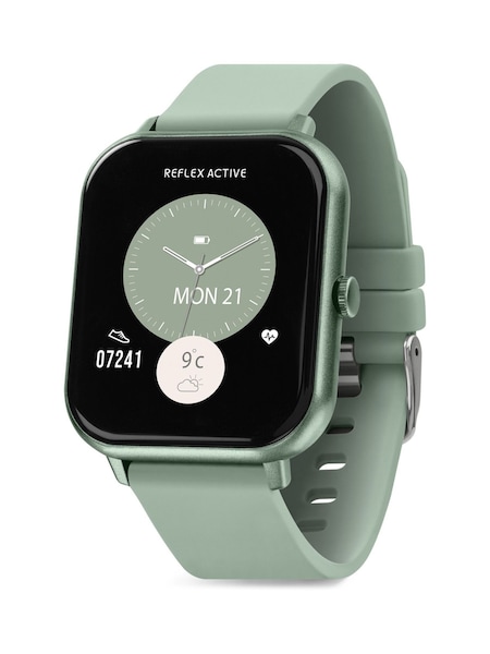 Green - Reflex Active Nexus Lite Mint Silicone Strap Smart Watch