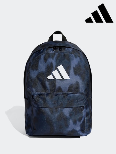adidas Blue Animal Print Classic Backpack (E39268) | £23