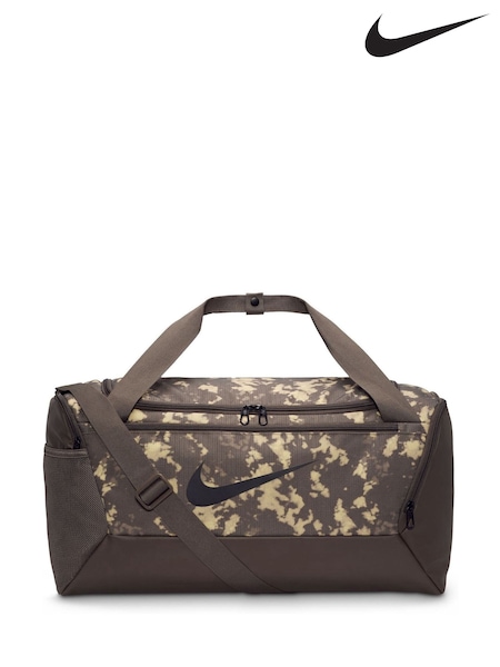 Nike Brown Printed Brasilia Duffel Bag (E39340) | £38