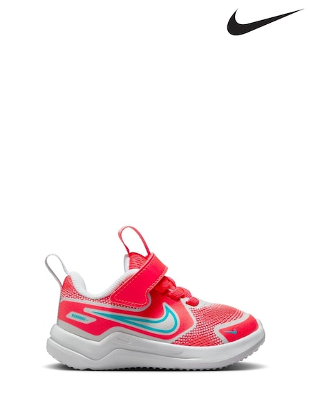 Nike Crimson Red Grey Infant Cosmic Running Trainers (E39402) | £28