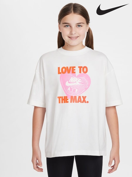 Nike White Love to the Max Graphic T-Shirt (E39410) | £20