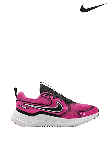 Nike Fuschia Pink/Black Youth Cosmic Running Trainers (E39413) | £38