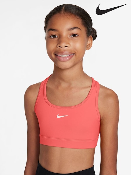 Nike Orange Dri-FIT Swoosh Support Bra (E39462) | £23