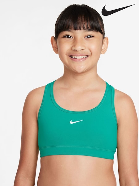Nike Green Dri-FIT Swoosh Support Bra (E39469) | £0