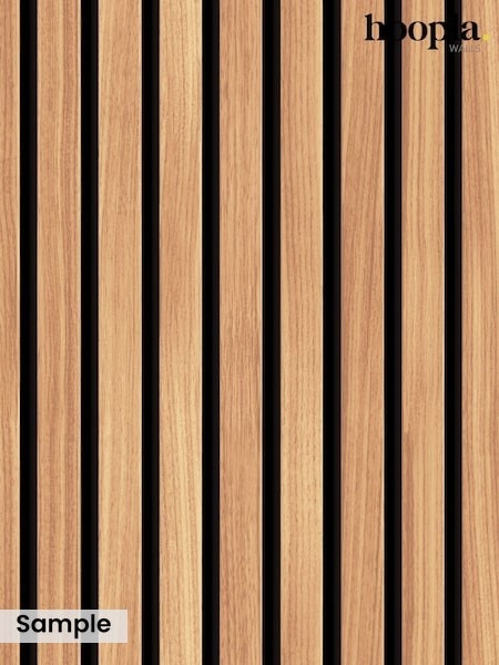 Hoopla Walls Wood Slat A4 Wallpaper Sample