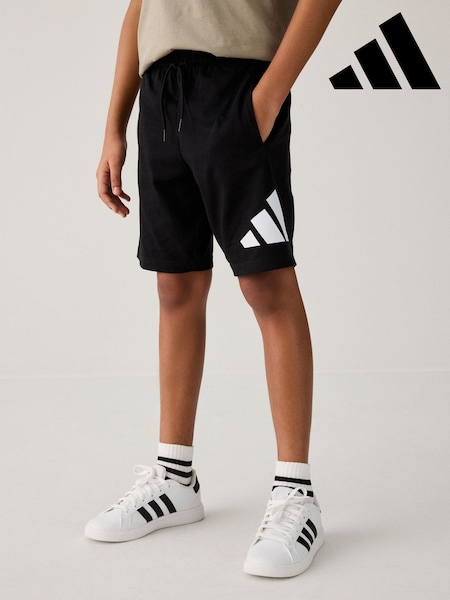 adidas Black Knit 100% Cotton Shorts (E39575) | £18