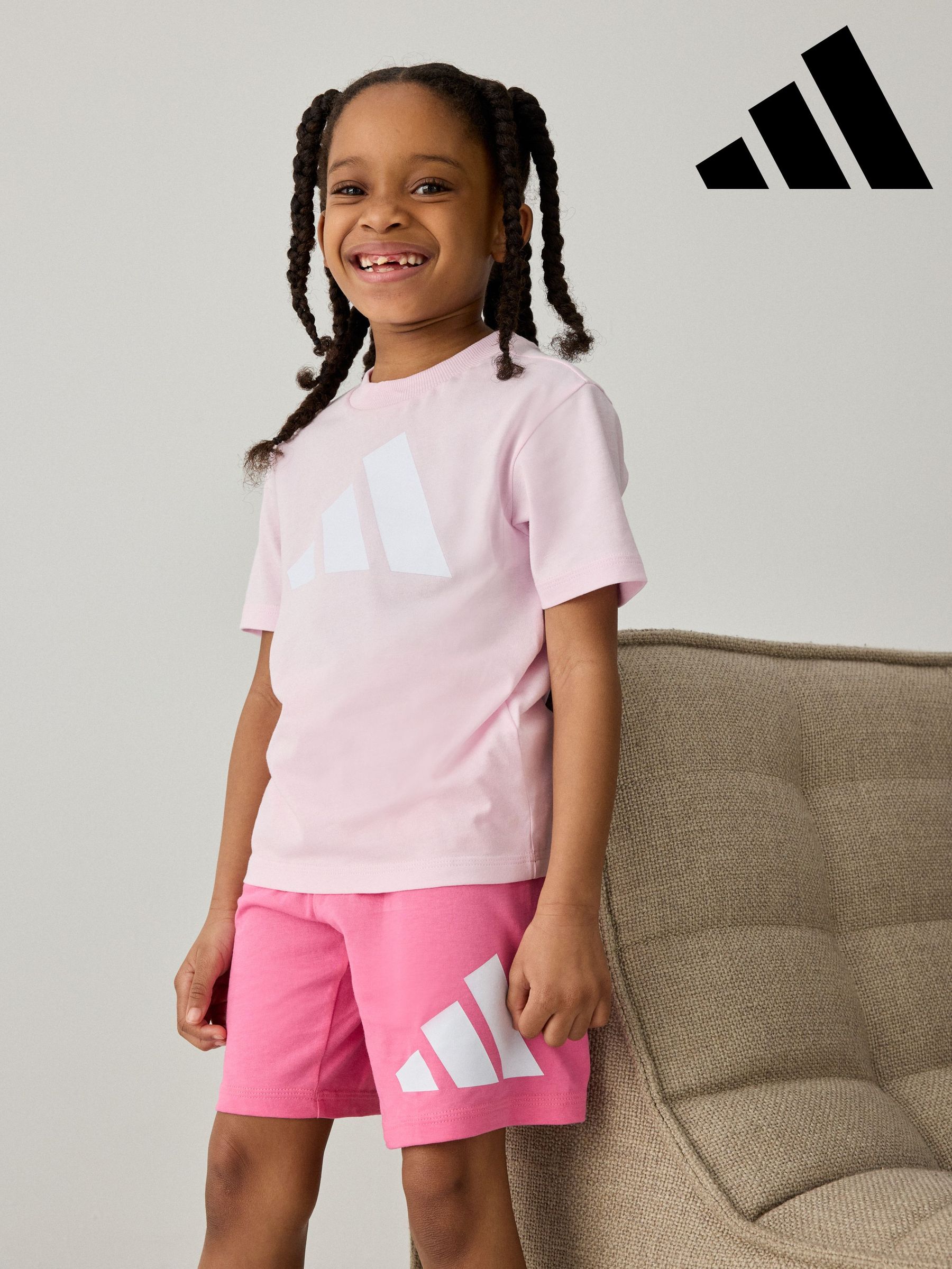 girls pink adidas shirt
