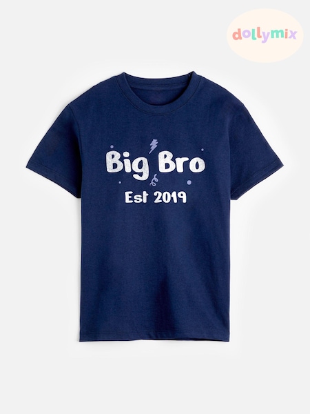 Personalised Kids Big Bro 100% Cotton T-shirt by Dollymix (E39748) | £18