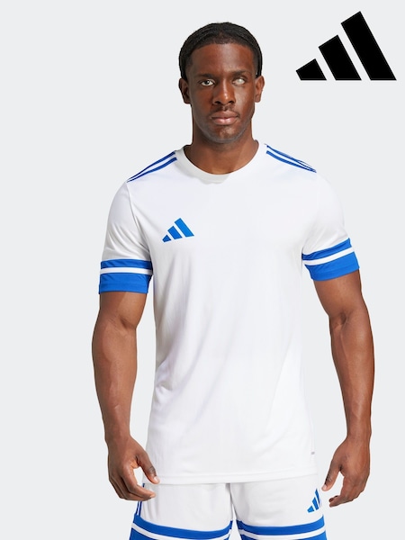 adidas White Squadra 25 T-Shirt (E39868) | £20