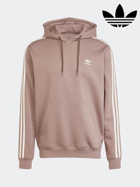 adidas Originals Brown Adicolor Classics 3-Stripes Hoodie (E40197) | £60