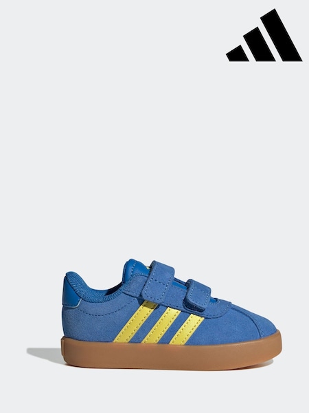 adidas Blue VL Court 3.0 Hook and Loop Trainers (E40349) | £30