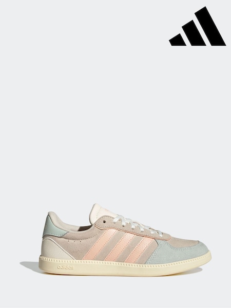 adidas Off White Chrome Breaknet Sleek Trainers (E40402) | £50