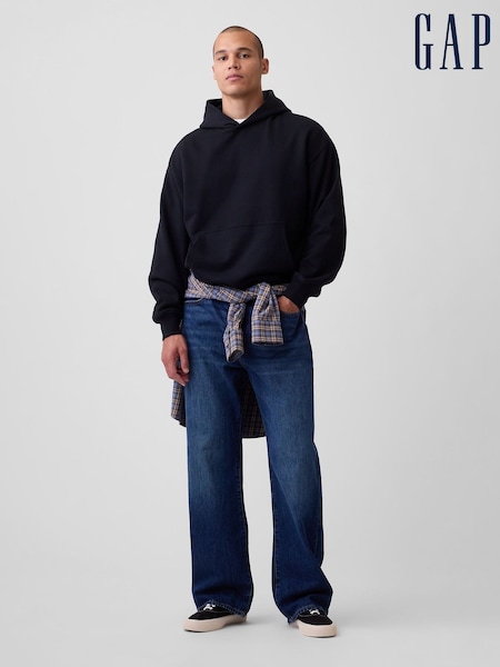 Black - Regular Gap Heavyweight Oversized Hoodie