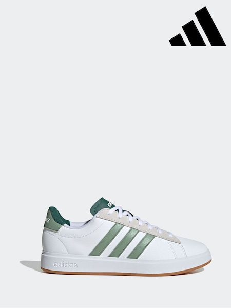adidas White Grand Court 2.0 Trainers (E40506) | £70