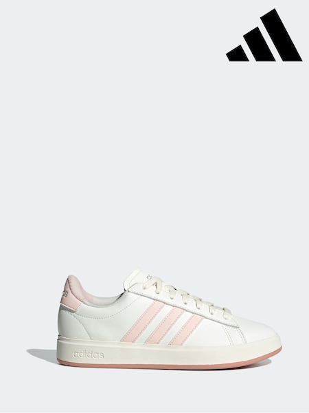 adidas White Grand Court 2.0 Trainers (E40507) | £70