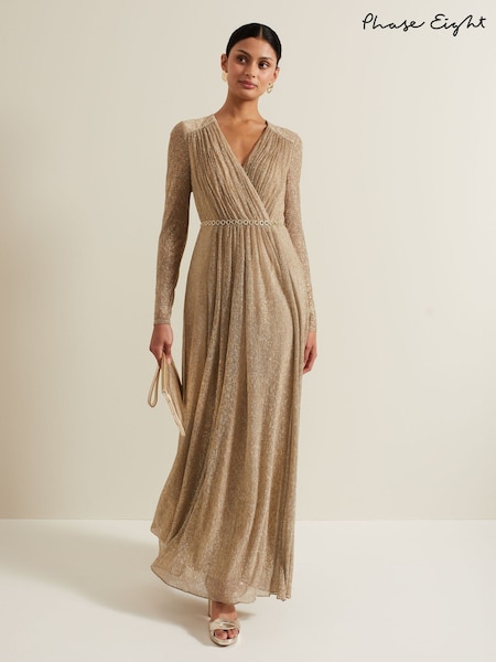 Phase Eight Metallic Masie Metallic Jersey Maxi Dress (E40625) | £189