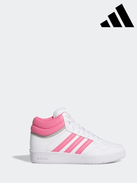 adidas Off White Hoops Mid Trainers (E40709) | £35