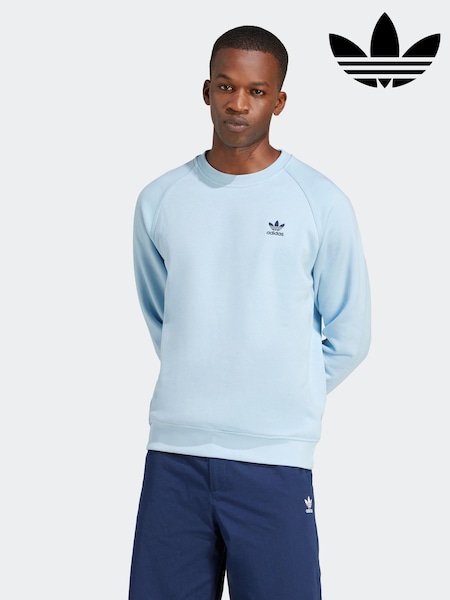 adidas Originals Blue Trefoil Essentials Crew Sweatshirt (E40758) | £45