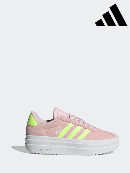 adidas Light Pink VL Court Bold Trainers (E40817) | £45