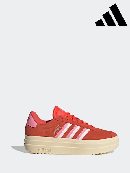 adidas Red VL Court Bold Trainers (E40997) | £70