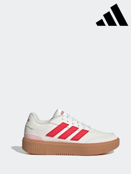 adidas White Courtblock Bold Shoes (E41272) | £55