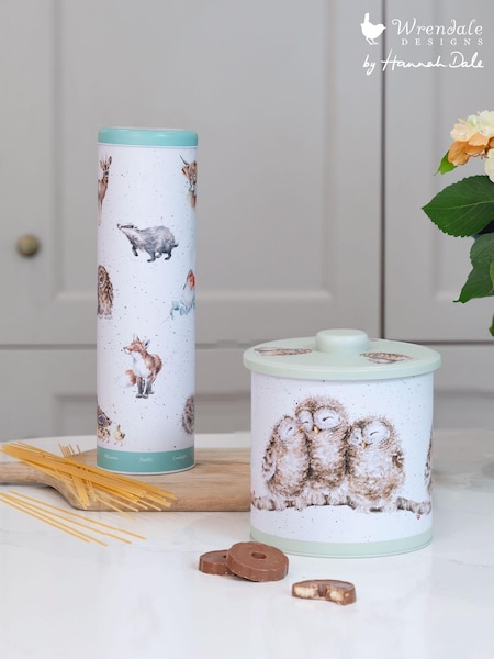 Wrendale White Biscuit Tin and Spaghetti Storage Tin Set (E41405) | £33