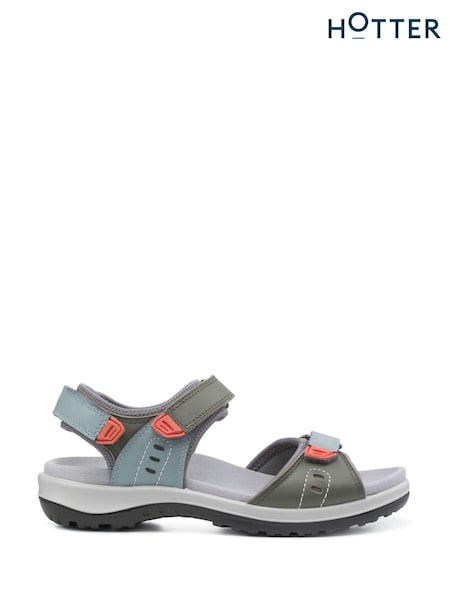 Hotter Green Walk II Touch Fastening Regular Fit Sandals (E41549) | £99