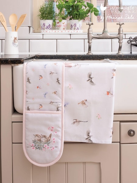 Wrendale Purple Double Oven Glove & Tea Towel Set (E41613) | £32