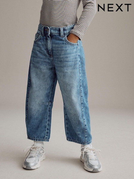 Mid Blue Denim Horseshoe 100% Cotton Jeans (3-16yrs) (E41671) | £17 - £22