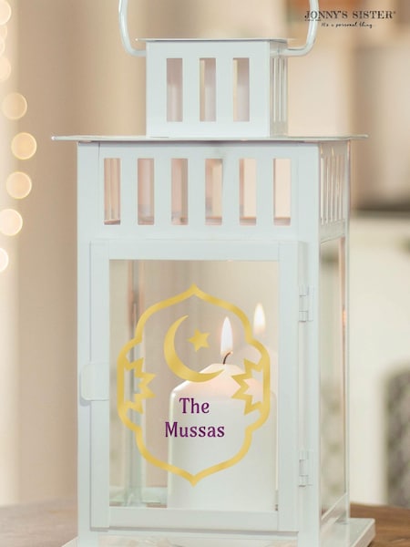 Personalised Eid White Lantern by Jonnys Sister (E41681) | £38