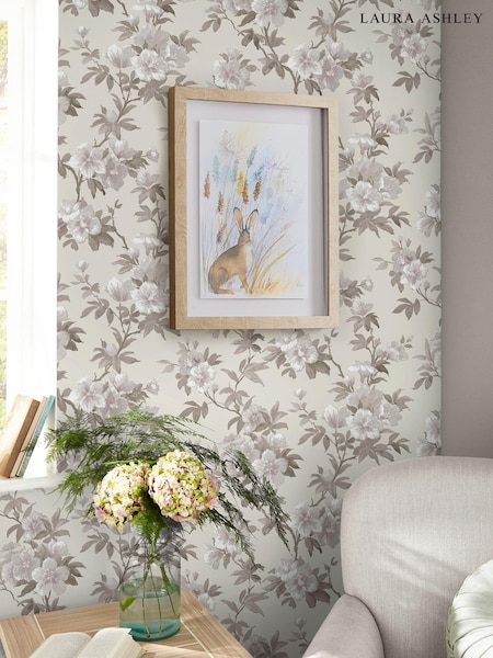 Laura Ashley Natural Rosamund A4 Wallpaper Sample (E41689) | £1