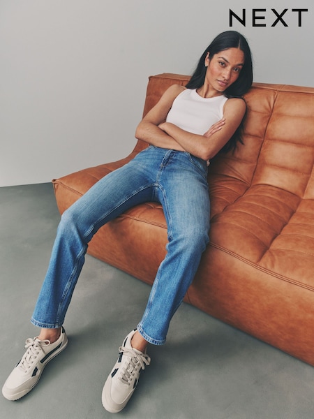 Mid Blue Authentic Relaxed Skinny Jeans (E41866) | £28