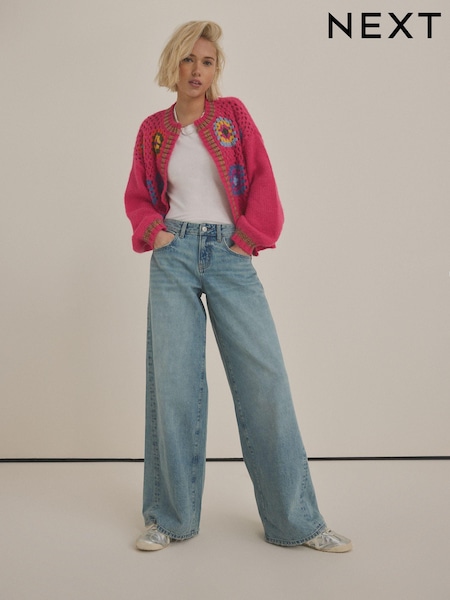 Bleach Superwide Leg 100% Cotton Jeans (E41877) | £36