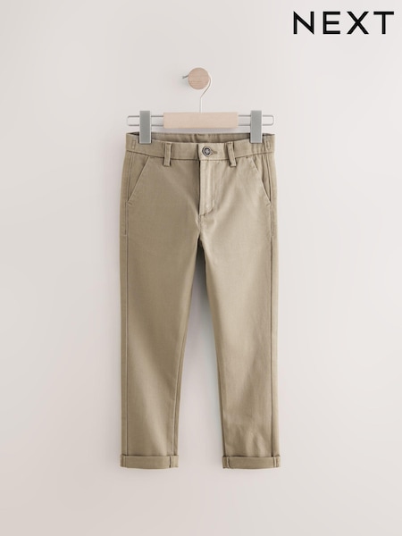 Tan Brown Skinny Fit Stretch Chino Trousers (3-17yrs) (E41893) | £11 - £16