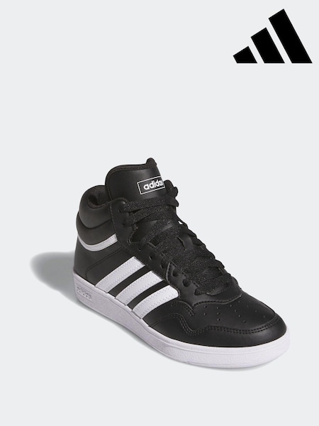 adidas Dark Black Hoops Mid Trainers (E41957) | £35