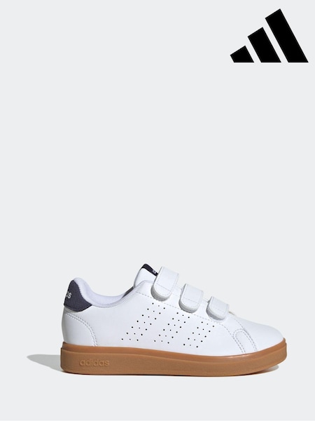 adidas White Kids Advantage Base 2.0 Trainers (E41987) | £30