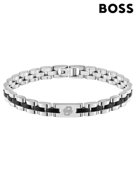 Silver - Regular Boss Archer Two-tone Pvd Bracelet