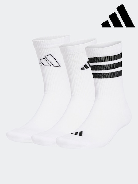 adidas White Logo Socks 3 Pack (E42513) | £13